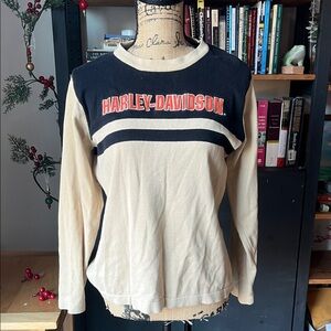 Vintage Harley Davidson Crewneck Sweater Women’s Size Large 100% Cotton Biker
